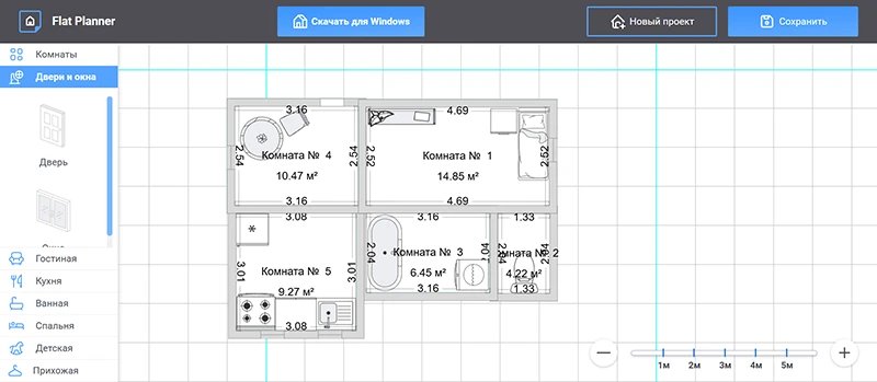 Скриншот программы Flat Planner