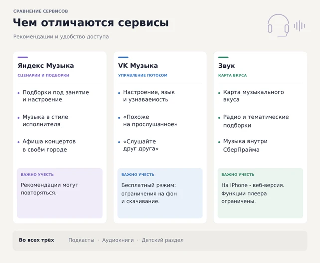 Чем отличаются сервисы Чем отличаются сервисы